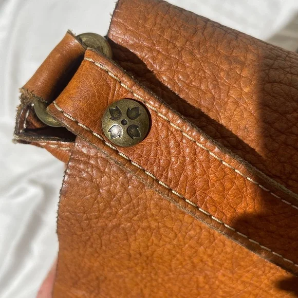 Patricia Nash Tan Leather Studded Crossbody Bag - Picture 12 of 16